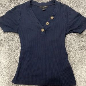 Fitted Navy Top